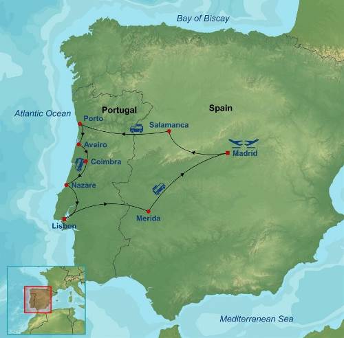 Map: Amazing Portugal with Madrid (Indus)