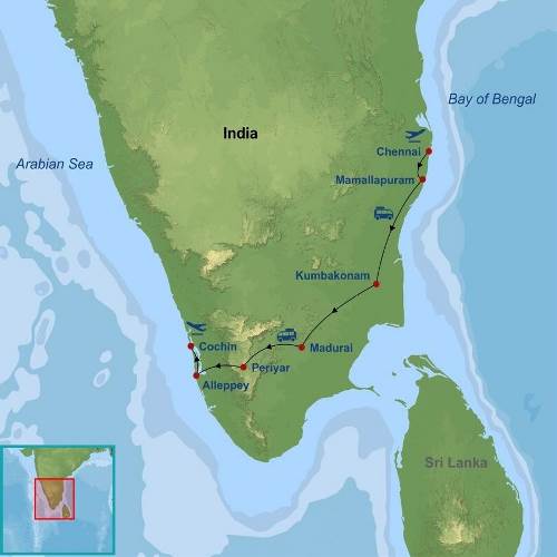 Map: Southern India Jewels (Indus)
