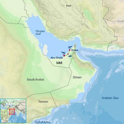 Map: Picturesque Solo Dubai and Abu Dhabi Tour (Indus)