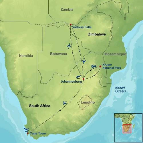 Map: Jewels of South Africa (Indus)