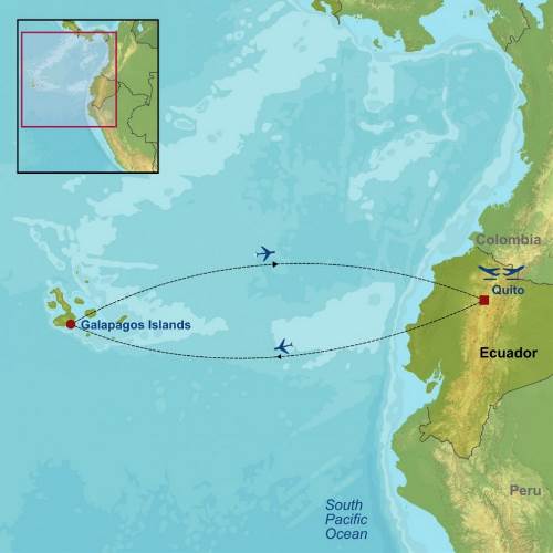 Map: Highlights of Quito and Galapagos Cruise (Indus)