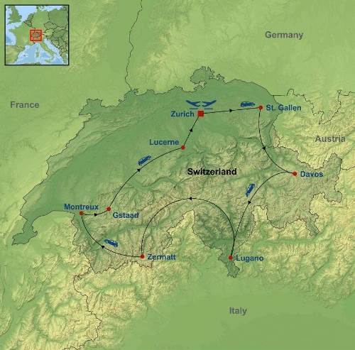 Map: The Grand Tour Of Switzerland (Indus)