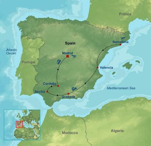 Map: Marvelous Spain (Indus)
