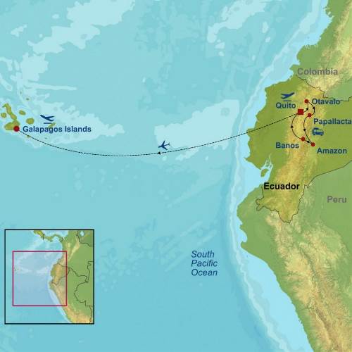 Map: Best of Ecuador and Galapagos Islands (Indus)