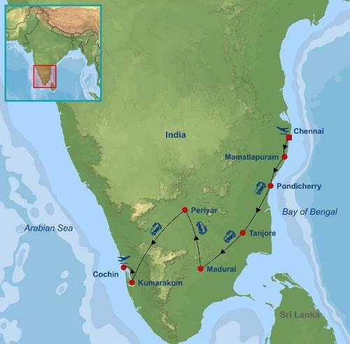 Map: Classical South India (Indus)