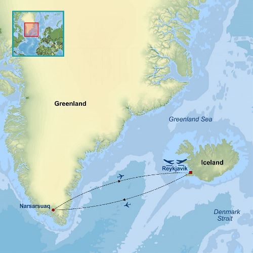 Map: South Greenland Adventure (Indus)