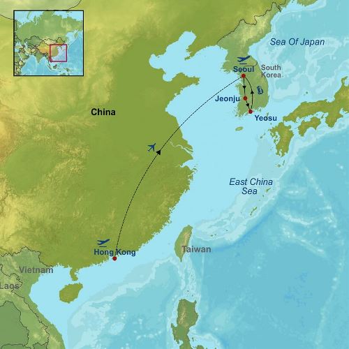 Map: Amazing Hong Kong and Korea (Indus)