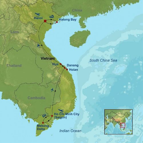 Map: Picturesque Solo Vietnam Tour (Indus)
