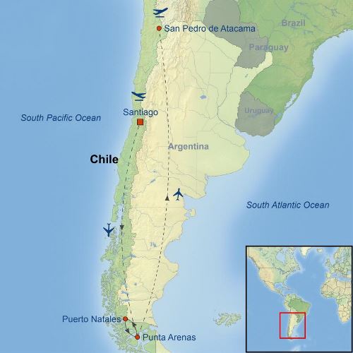 Map: Picturesque Solo Chile Tour (Indus)