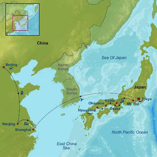 Map: Wonders of China and Japan (Indus)