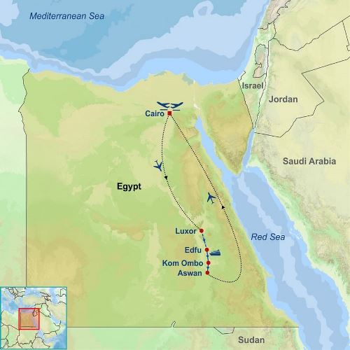 Map: Picturesque Solo Egypt Tour (Indus)