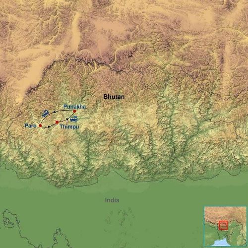 Map: Glimpse of Bhutan (Indus)