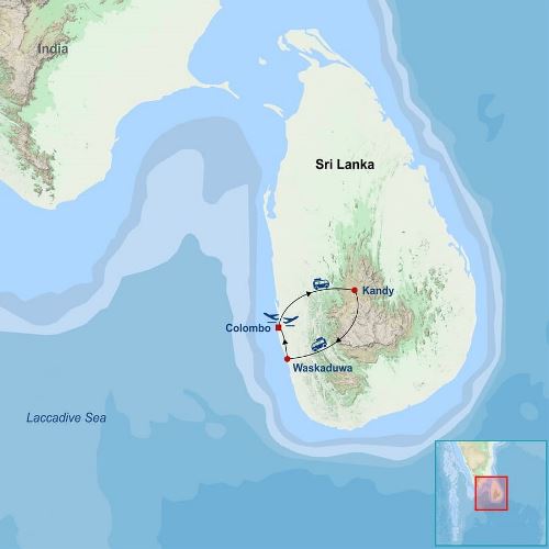 Map: Wonders of Sri Lanka (Indus)