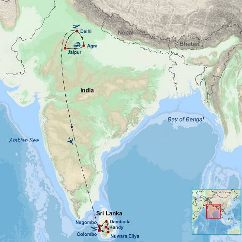 Map: Best of India and Sri Lanka (Indus)