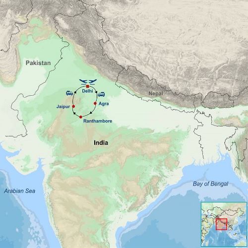 Map: Best of North India (Indus)