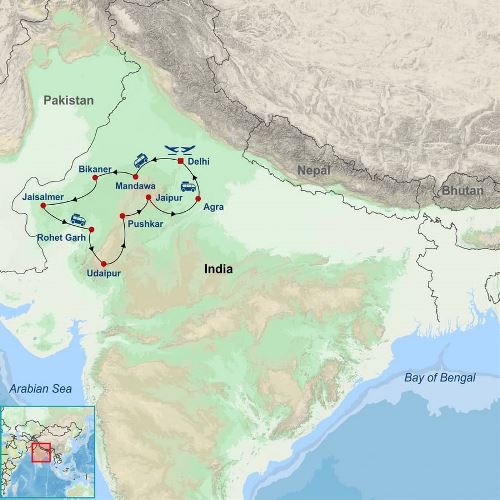 Map: Royal Rajasthan (Indus)
