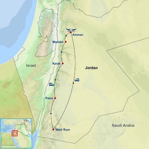 Map: Jordan Highlights (Indus)
