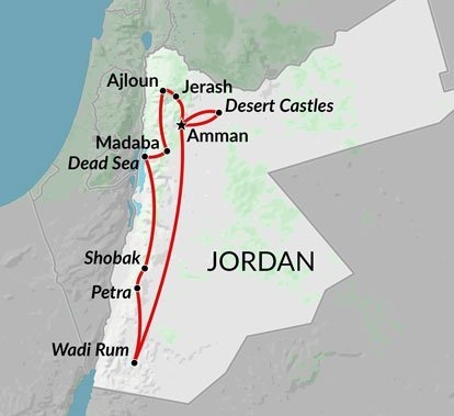 Map: Jordan Encounters (Egypt Uncovered)