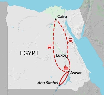 Map: Abu Simbel Sun Festival (Egypt Uncovered)