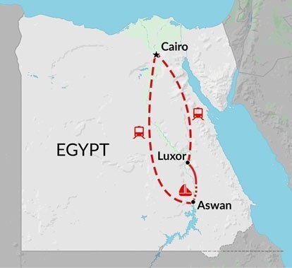 Map: Nile Family Adventure (Egypt Uncovered)