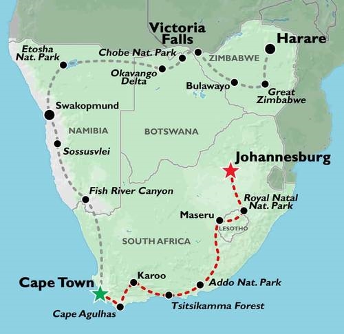 Cape Town To Johannesburg (17 Days) (Oasis)