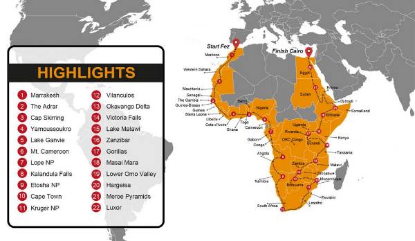 Map: Africa Encompassed (Madventure)