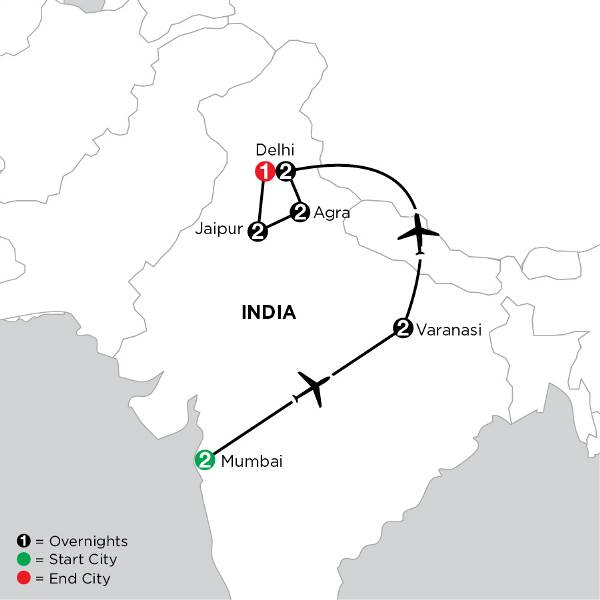 Map: Independent Spirit of India (Globus)