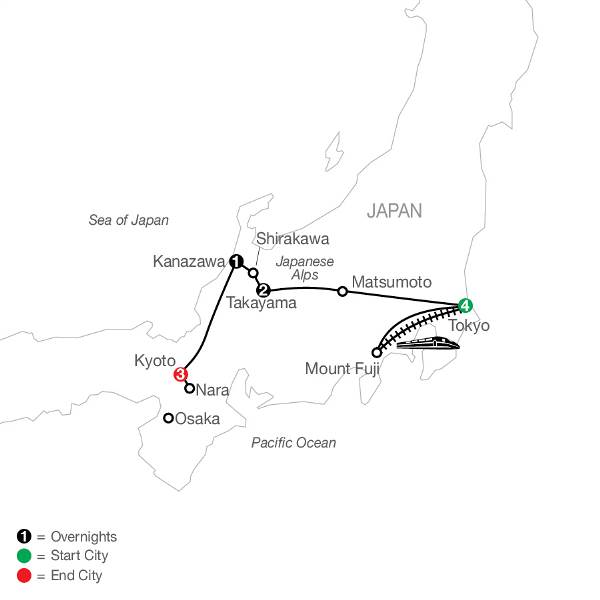 Map: Visions of Japan (Globus)