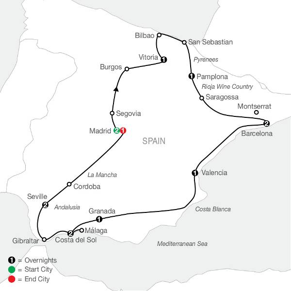Map: Spanish Fiesta (Globus)