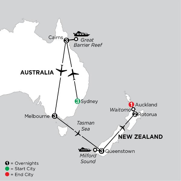 Map: Independent Australian & New Zealand Explorer (Globus)