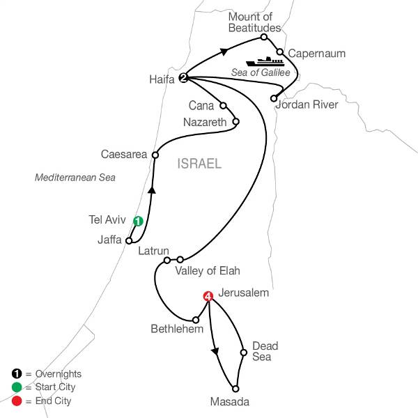 Map: Israel Escape (Globus)