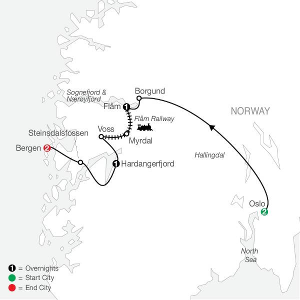 Map: Best of Norway (Globus)