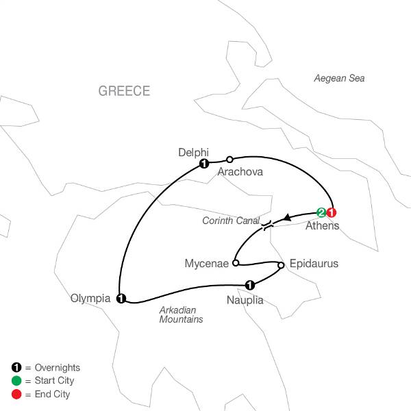 Map: Greek Escape (Globus)