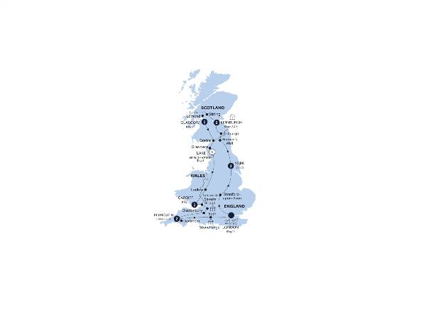 Map: Best of Britain (Insight Vacations)