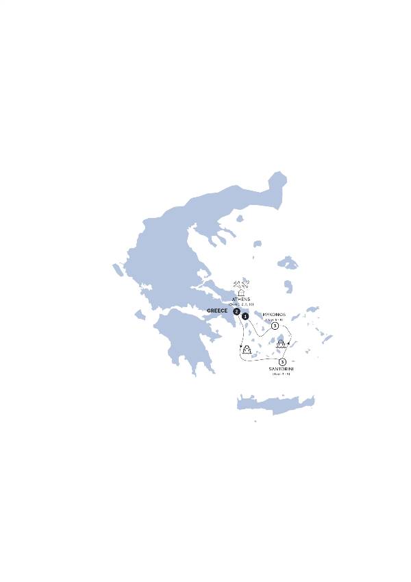 Map: Greek Island Hopper (Insight Vacations)