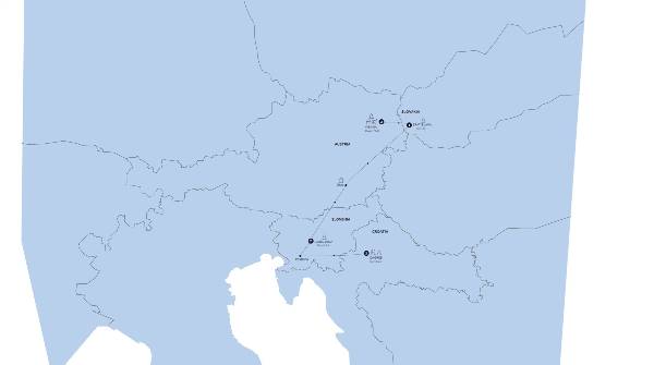 Map: Christmas Markets of Croatia, Slovenia & Austria (Insight Vacations)