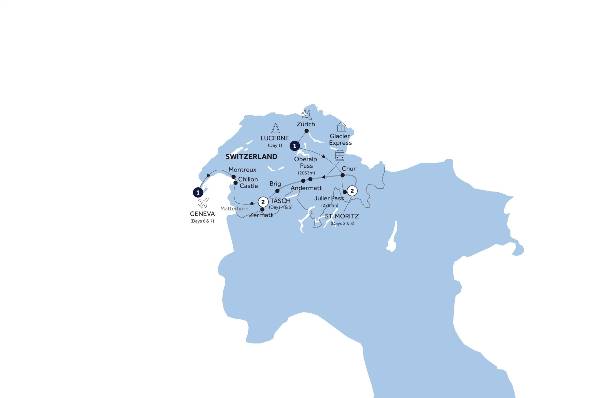 Map: Magical Switzerland (Insight Vacations)
