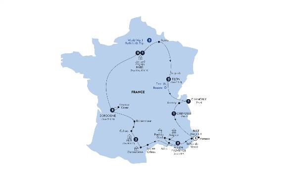 Map: Country Roads of France (Insight Vacations)