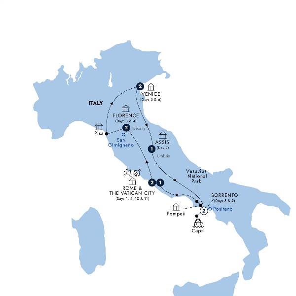 Map: Best of Italy (Insight Vacations)