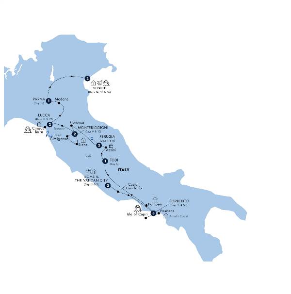 Map: Country Roads of Italy (Insight Vacations)