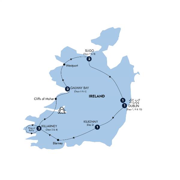Map: Scenic Ireland (Insight Vacations)