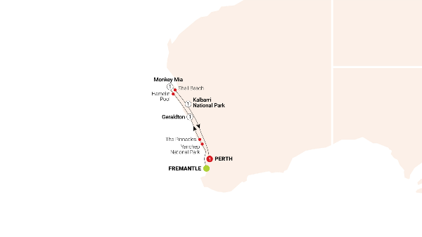 Map: Monkey Mia Dolphins and West Coast (AATKings)